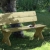 Gartenbank mit Picknicktisch und 2 Stühlen Detailansicht